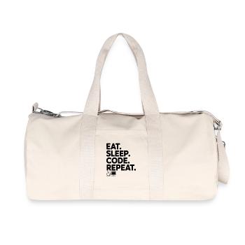 Eat. Sleep. Code. Repeat. - Recycled Canvas Sports Bag by Stanley/Stella - natural - Front
