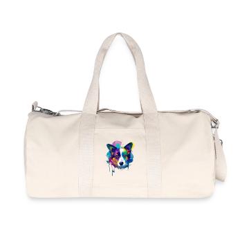 Cardigan Corgi Gallois Peinture à l’huile vibrante - Sac de sport en toile recyclée Stanley/Stella - blanc naturel - Devant