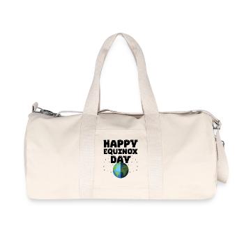Happy Equinox Day Easter Ostara Pagan Spring - Recycled Canvas Sports Bag by Stanley/Stella - natural - Front