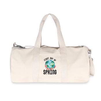 First Day Of Spring Happy Easter Ostara Spring - Recycled Canvas Sports Bag by Stanley/Stella - natural - Front