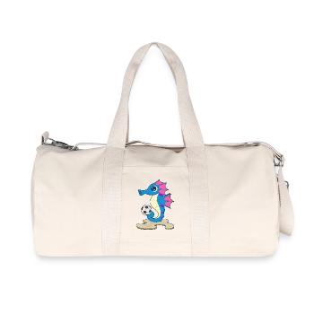 Seepferdchen Fußballspieler Fußball Sport - Recycelte Canvas-Sporttasche von Stanley/Stella - Naturweiß - Vorne