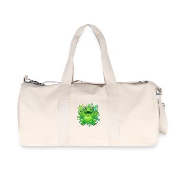 Fröhlicher Frosch Spritz - Recycelte Canvas-Sporttasche von Stanley/Stella - Naturweiß - Vorne