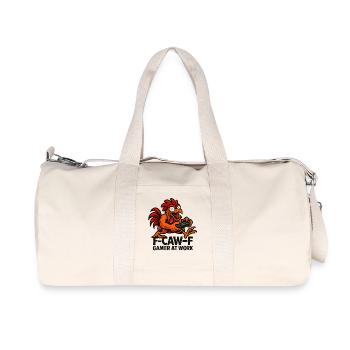 F-caw-F Gamer au travail Gaming Rooster Humour Drôle - Sac de sport en toile recyclée Stanley/Stella - blanc naturel - Devant