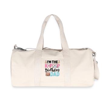 I'm The K-Pop Birthday Dad - Recycled Canvas Sports Bag by Stanley/Stella - natural - Front