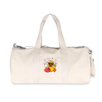 Funny Duck Bird Bowling Ball  - Recycelte Canvas-Sporttasche von Stanley/Stella - Naturweiß - Vorne