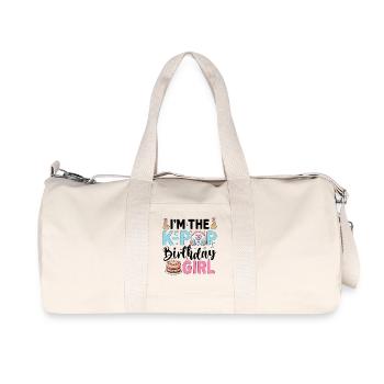 I'm The K-Pop Birthday Girl - Recycelte Canvas-Sporttasche von Stanley/Stella - Naturweiß - Vorne