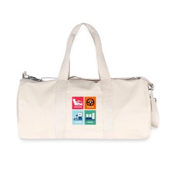 Sim Racing - Sac de sport en toile recyclée Stanley/Stella - blanc naturel - Devant