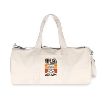 Before My Coffee Don’t Even Think About It - Recycled Canvas Sports Bag by Stanley/Stella - natural - Front