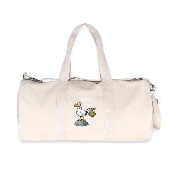 Dicton humoristique nord-allemand : MOIN - Sac de sport en toile recyclée Stanley/Stella - blanc naturel - Devant