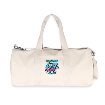 Six Seven 67 Meme Glitch Mascot Italian Brainrot - Recycelte Canvas-Sporttasche von Stanley/Stella - Naturweiß - Vorne