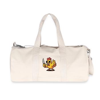 Crazy Chicken T-Shirt – Chicken with Knife - Recycled Canvas Sports Bag by Stanley/Stella - natural - Front