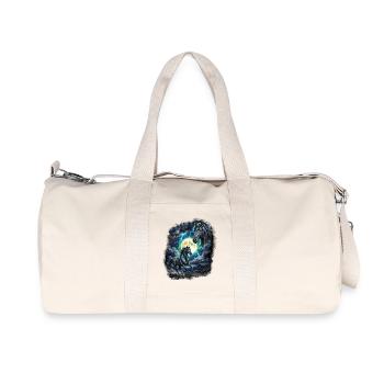 Two Wild Horses with Moon Wildlife Designs - Recycled Canvas Sports Bag by Stanley/Stella - natural - Front