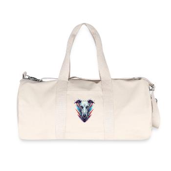 Neon Greyhound Ikone - Recycelte Canvas-Sporttasche von Stanley/Stella - Naturweiß - Vorne