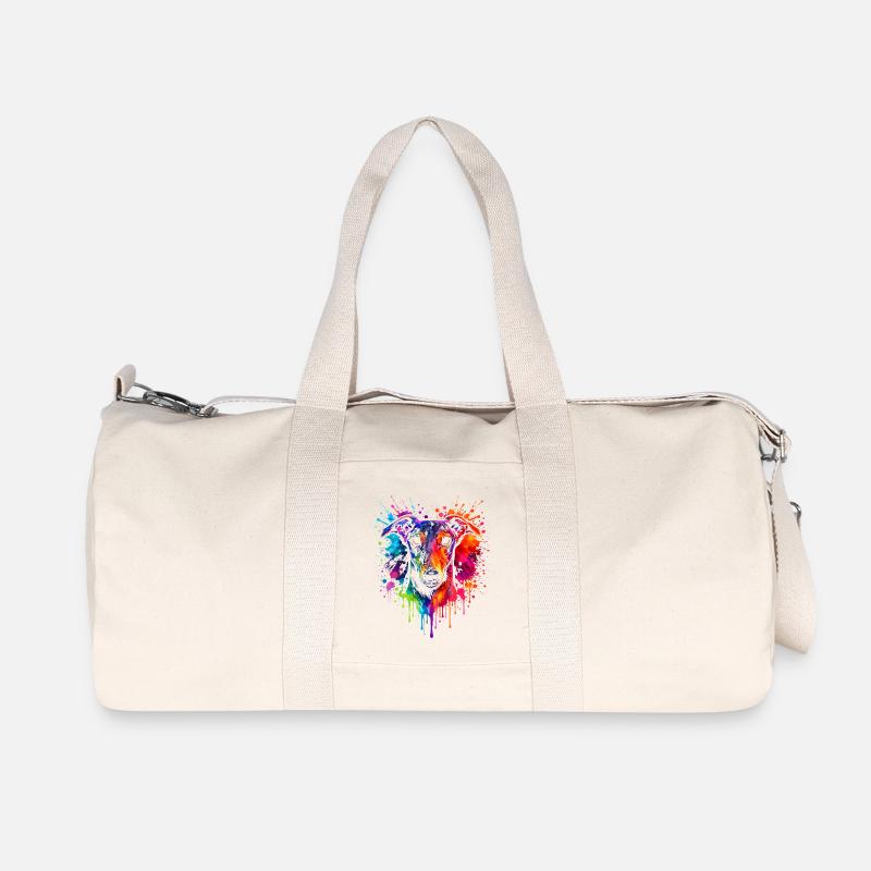 Lévrier | Greyhound Pop Art - Sac de sport en toile recyclée Stanley/Stella - blanc naturel