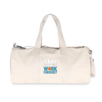 Vet Tech Stay Pawsitive Work Furiously Pet Care - Recycled Canvas Sports Bag by Stanley/Stella - natural - Front