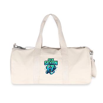 Six Seven Gamer Mascot Italian Brainrot Gaming - Recycelte Canvas-Sporttasche von Stanley/Stella - Naturweiß - Vorne
