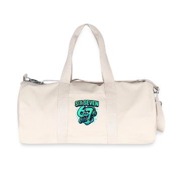 Six Seven Gamer Mascot Italian Brainrot Gaming - Recycled Canvas Sports Bag by Stanley/Stella - natural - Front