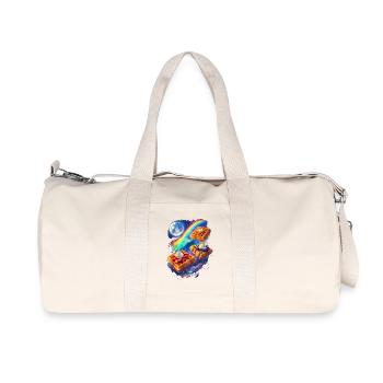 Galactic waffles in a rainbow frenzy - Recycled Canvas Sports Bag by Stanley/Stella - natural - Front
