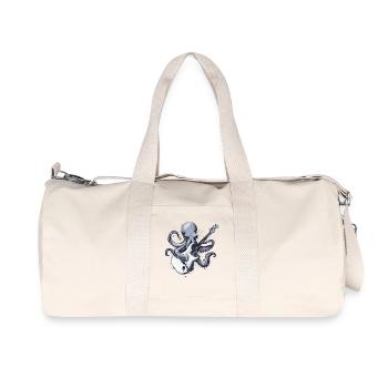 Guitariste Octopus avec guitare électrique - Sac de sport en toile recyclée Stanley/Stella - blanc naturel - Devant