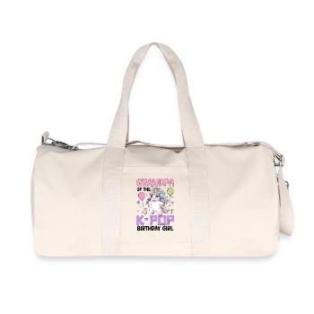 Grandpa Of The K Pop Birthday Girl - Recycled Canvas Sports Bag by Stanley/Stella - natural - Front