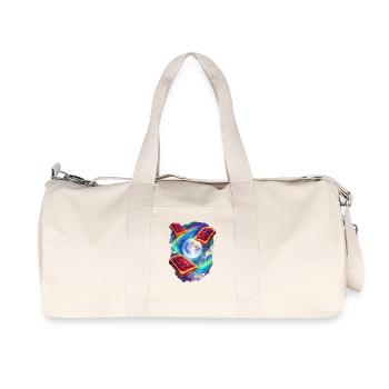 Space toast with rainbow - Recycled Canvas Sports Bag by Stanley/Stella - natural - Front