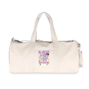 K Pop Birthday Squad - Recycelte Canvas-Sporttasche von Stanley/Stella - Naturweiß - Vorne