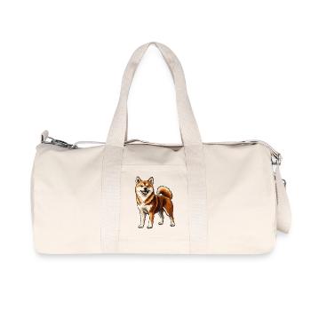 Shiba Inu Smiling - Recycled Canvas Sports Bag by Stanley/Stella - natural - Front