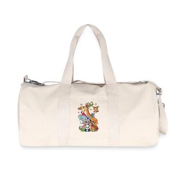 Birthday Party Animals Zoo Party Jungle Zoo - Recycled Canvas Sports Bag by Stanley/Stella - natural - Front