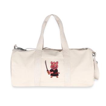 Porc Samouraï Fou avec une Épée - Sac de sport en toile recyclée Stanley/Stella - blanc naturel - Devant