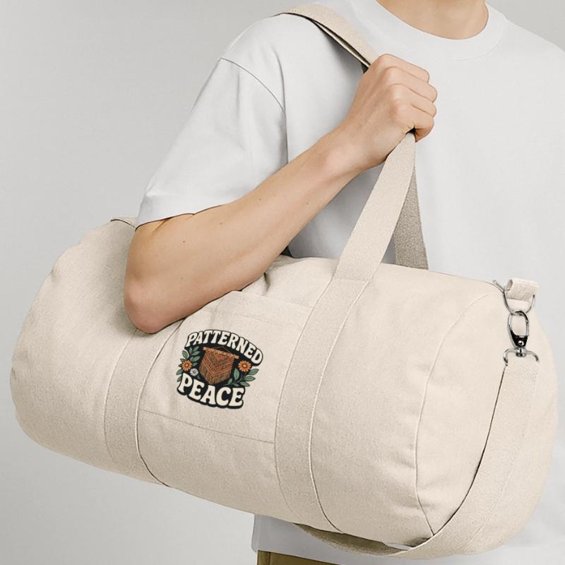 Patterned Calm | Macrame Boho Recycled Canvas Sports Bag by Stanley/Stella
