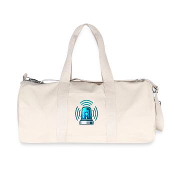 Blue Light Siren Alarm Rescue - Recycled Canvas Sports Bag by Stanley/Stella - natural - Front