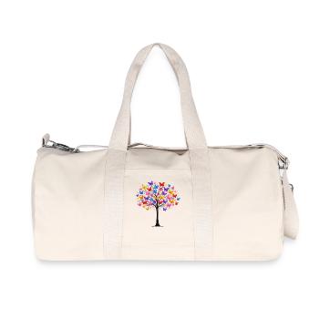 Papillons Arbre Nature Amoureux des papillons - Sac de sport en toile recyclée Stanley/Stella - blanc naturel - Devant