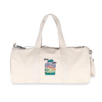 coole Jungs gehen Bouldern - Recycelte Canvas-Sporttasche von Stanley/Stella - Naturweiß - Vorne