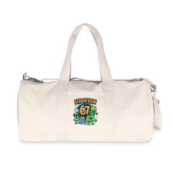 Six Seven 67 Italian Brainrot Nerd Humor Lustig - Recycelte Canvas-Sporttasche von Stanley/Stella - Naturweiß - Vorne