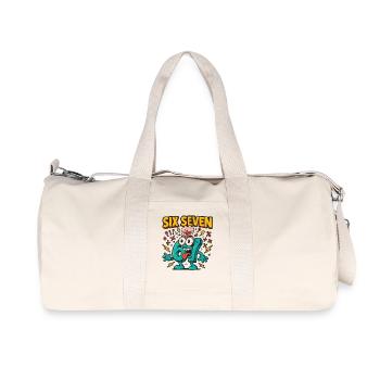 Six Seven 67 Italian Brainrot Nerd Humor Funny - Recycled Canvas Sports Bag by Stanley/Stella - natural - Front