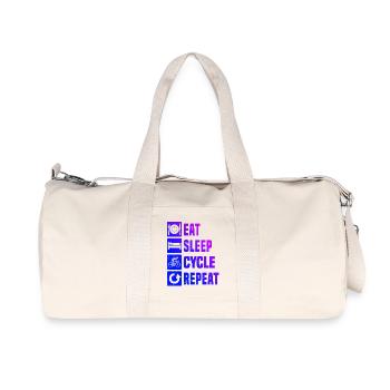 Idée cadeau pour un vélo de route avec vélo de route - Sac de sport en toile recyclée Stanley/Stella - blanc naturel - Devant