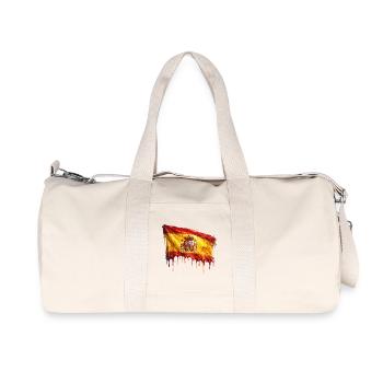 Dribbling de l’art du drapeau espagnol - Sac de sport en toile recyclée Stanley/Stella - blanc naturel - Devant