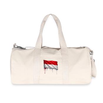 Art de la chute du drapeau indonésien - Sac de sport en toile recyclée Stanley/Stella - blanc naturel - Devant