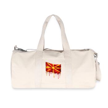 Chute du drapeau macédonien - Sac de sport en toile recyclée Stanley/Stella - blanc naturel - Devant