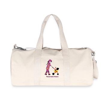 Feuerwehr Mama im Einsatz - Recycelte Canvas-Sporttasche von Stanley/Stella - Naturweiß - Vorne