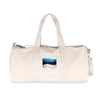 Estonian flag colorful color - Recycled Canvas Sports Bag by Stanley/Stella - natural - Front