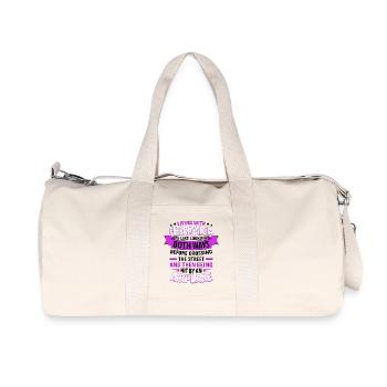Fibromyalgia Awareness Quote Funny - Recycled Canvas Sports Bag by Stanley/Stella - natural - Front