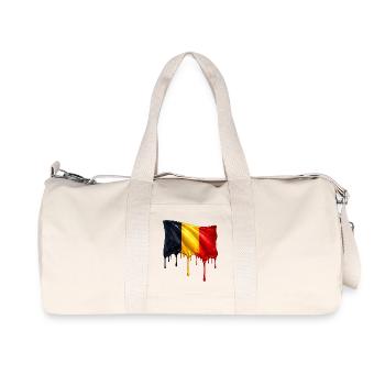 Belgian flag in bright colours - Recycled Canvas Sports Bag by Stanley/Stella - natural - Front