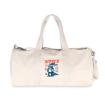 Ripper Surfer Croc Beach, Cocoa Beach, Floride - Sac de sport en toile recyclée Stanley/Stella - blanc naturel - Devant