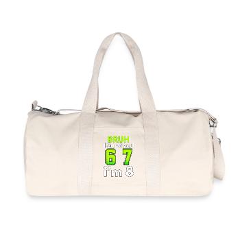 8. Geburtstagsjungen-Outfit Ich bin 8 Jahre alt Sechs Sieben - Recycelte Canvas-Sporttasche von Stanley/Stella - Naturweiß - Vorne