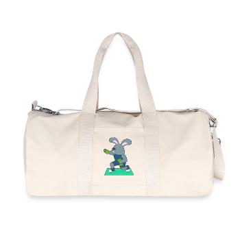 Culturisme Bunny Bodybuilder Haltères - Sac de sport en toile recyclée Stanley/Stella - blanc naturel - Devant