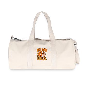 In My Six Seven Era 67 Italian Brainrot Humor Meme - Recycled Canvas Sports Bag by Stanley/Stella - natural - Front