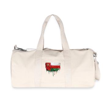 Oman Flag Colorful Color - Recycled Canvas Sports Bag by Stanley/Stella - natural - Front