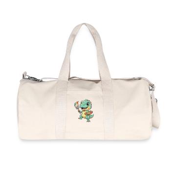 DinoArtist with Color Palette - Recycled Canvas Sports Bag by Stanley/Stella - natural - Front
