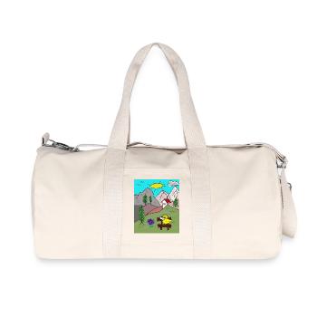 Montagnes Montagnes Nature Alpes Canard Letter - Sac de sport en toile recyclée Stanley/Stella - blanc naturel - Devant